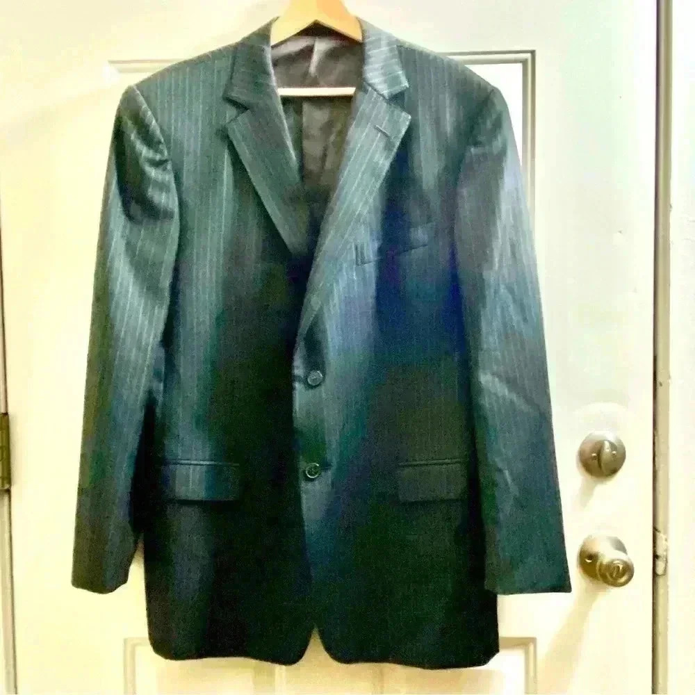 Ermenegildo Zegna 100%‎ Wool Z ZEGNA City Blazer Jacket Suit Men's 56R gray